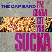 Rectangle Triangle "I'm Gonna Git You Sucka" graphic T-shirt featuring bold text design on a black cotton shirt.