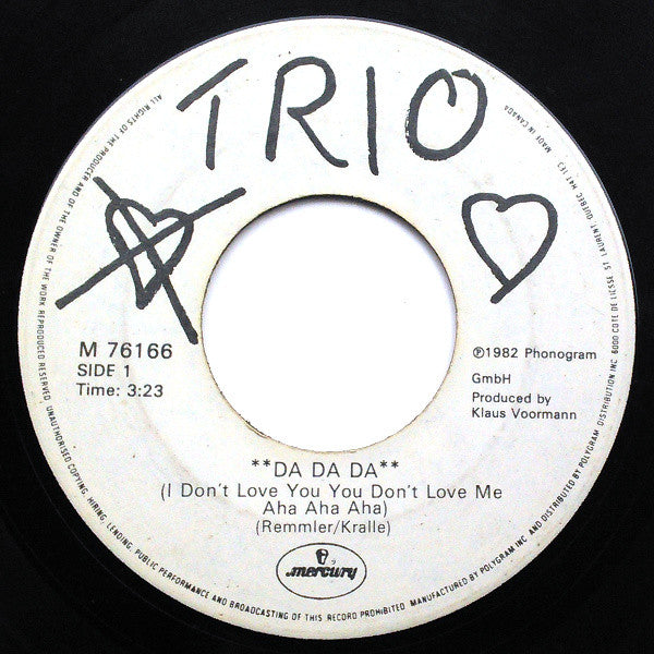 Da Da Da (I Don't Love You You Don't Love Me Aha Aha Aha) Trio