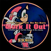 Rectangle Triangle's Sonic R Work It Out image featuring colorful game-related artwork with characters and vibrant background elements.