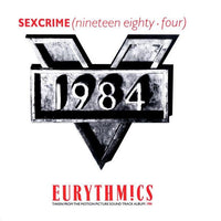 Rectangle Triangle Sexcrime album cover for Nineteen Eighty-Four featuring bold, abstract artwork with vibrant colors and geometric shapes.