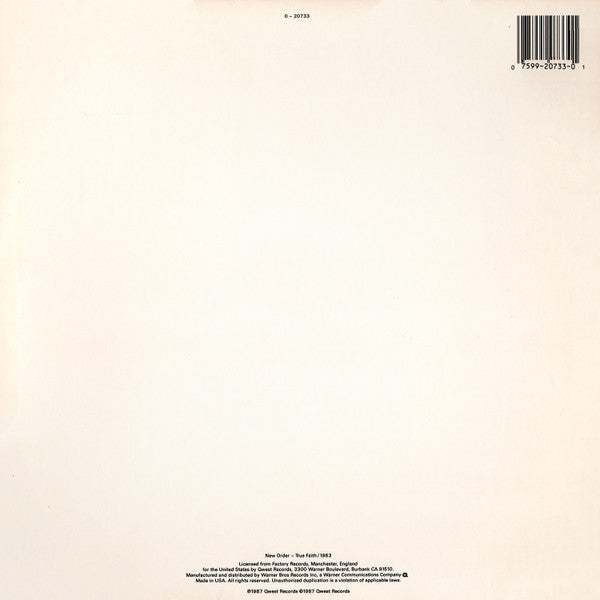 True Faith / 1963 New Order