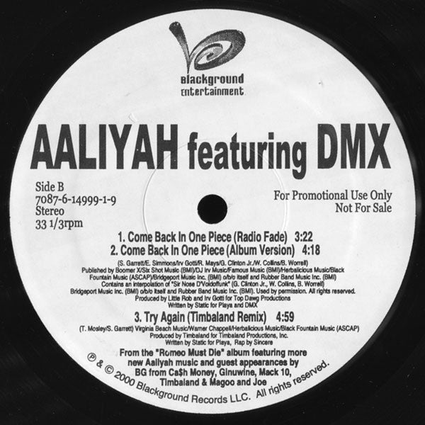 Come Back In One Piece Aaliyah