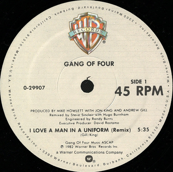 I Love A Man In A Uniform Gang Of Four