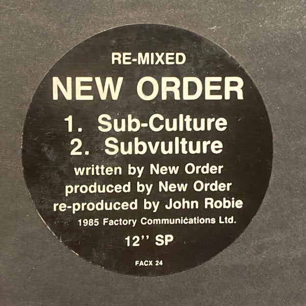 Sub-Culture 2 New Order