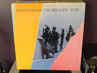 Rectangle Triangle's "I'm Beggin' You" album cover featuring abstract artwork with bold colors and modern design.