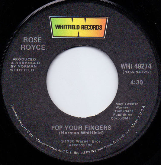 Rose Royce - Pop Your Fingers / I Wonder Where You Are Tonight