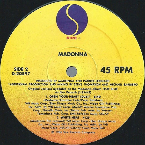 Open Your Heart Madonna
