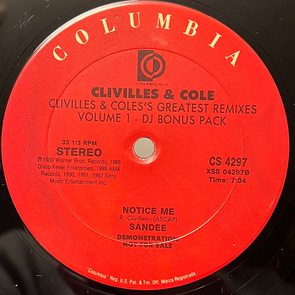 Greatest Remixes Vol. 1 (DJ Bonus Pack) Clivillés & Cole