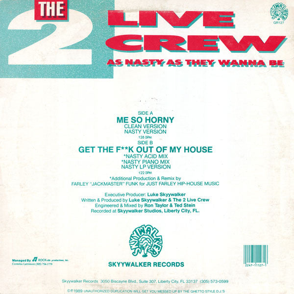 Me So Horny The 2 Live Crew