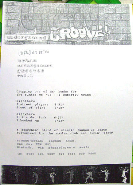 Urban Underground Grooves Vol 1 Unknown Artist