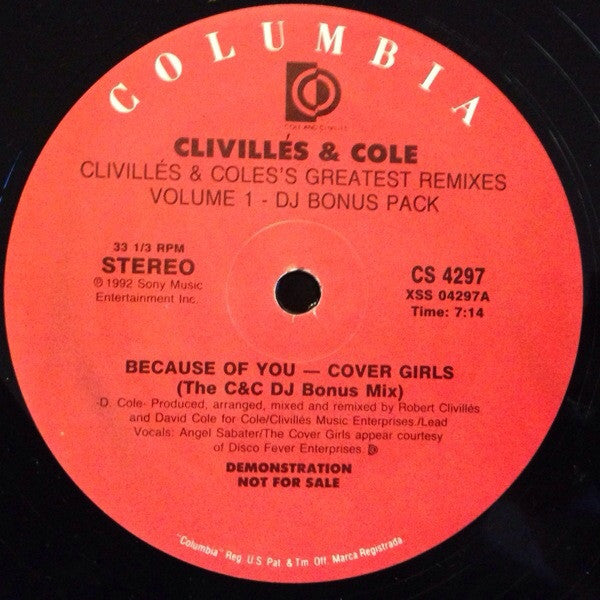 Clivillés & Cole's Greatest Remixes (Volume 1 - DJ Bonus Pack) Clivillés & Cole