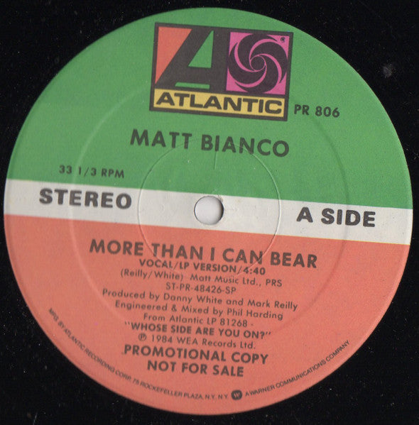 More Than I Can Bear Matt Bianco
