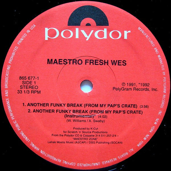 Another Funky Break (From My Pap's Crate) Maestro Fresh-Wes