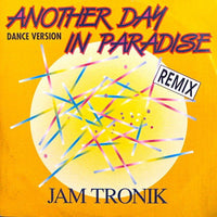 Rectangle Triangle dance remix album cover titled "Another Day In Paradise (Dance Version Remix)" with vibrant artwork.