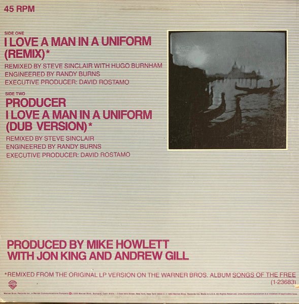 I Love A Man In A Uniform Gang Of Four