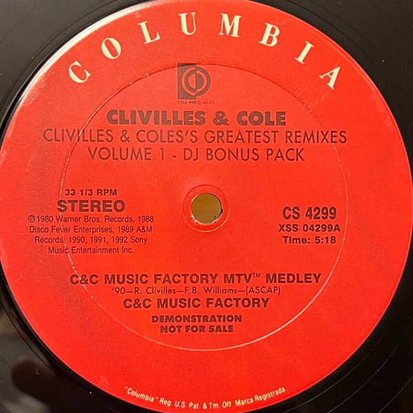 Greatest Remixes Vol. 1 (DJ Bonus Pack) Clivillés & Cole
