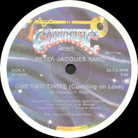 Cover art for "One Two Three (Counting On Love)" by Rectangle Triangle, featuring bold typography on a vibrant background.