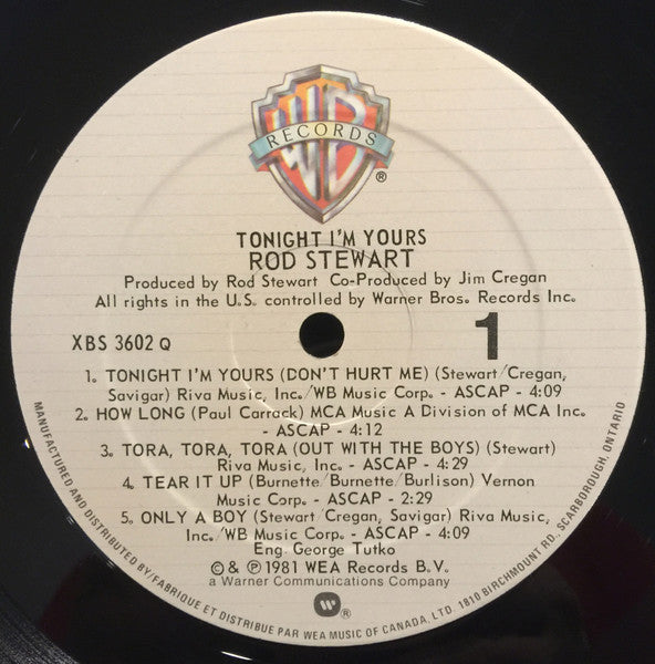 Tonight I'm Yours Rod Stewart