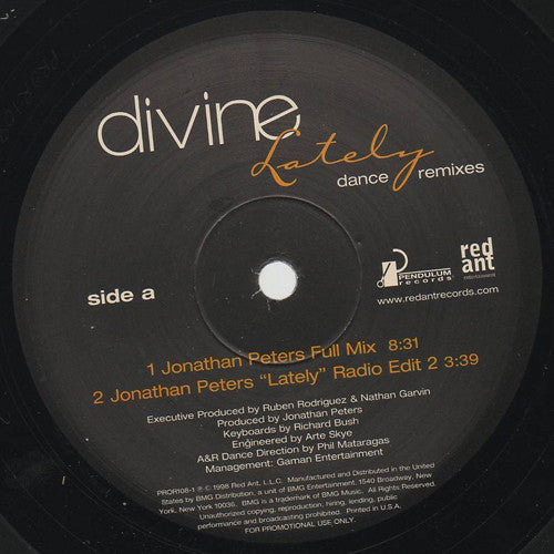 Divine (2) - Lately (Dance Remixes)