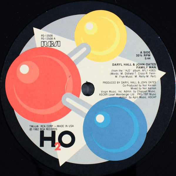 Daryl Hall & John Oates - Family Man / Maneater, 12" vinyl, on RCA (1982) (image 3)