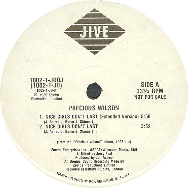 Nice Girls Don't Last Precious Wilson