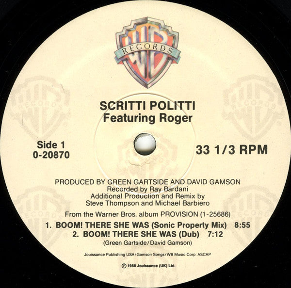 Boom! There She Was Scritti Politti,Roger Troutman