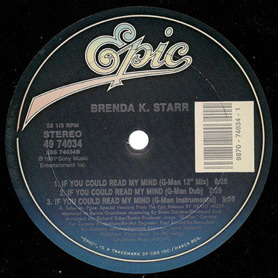 If You Could Read My Mind Brenda K. Starr
