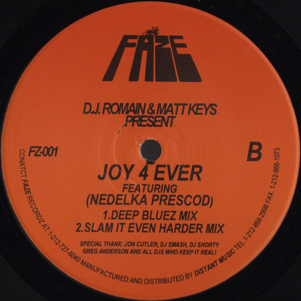 Joy 4 Ever DJ Romain & Matt Keys,Nedelka Prescod