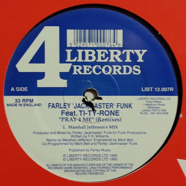 Pray 4 Me (Remixes) Farley "Jackmaster" Funk,Ti-Ty-Rone