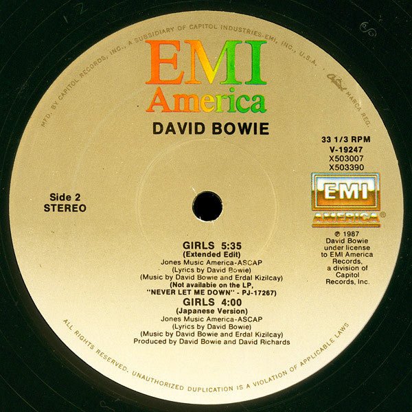 Time Will Crawl (Extended Dance Mix) David Bowie