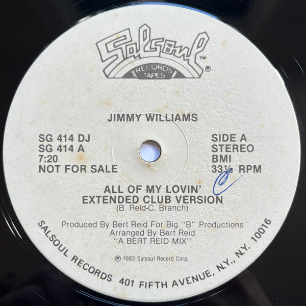 All Of My Lovin' Jimmy Williams