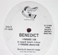 Benedict - Paradise, 12" vinyl, on Future Tell (1994)