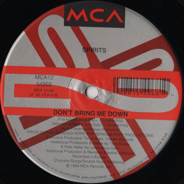 Don't Bring Me Down Spirits