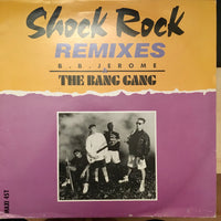 Rectangle Triangle Shock Rock (Remixes) music album cover with abstract graphic design and bold typography.