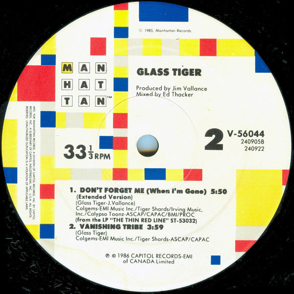 Someday / Don't Forget Me (When I'm Gone) Glass Tiger