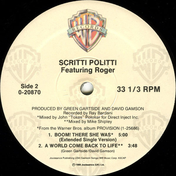Boom! There She Was Scritti Politti,Roger Troutman