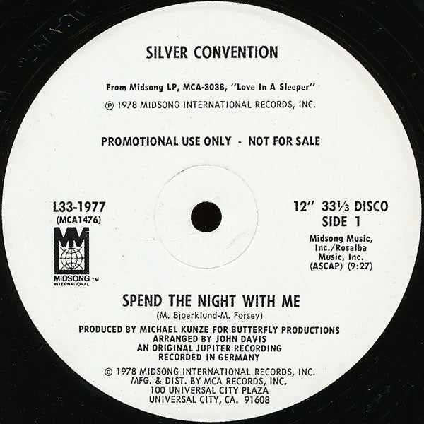 Spend The Night With Me Silver Convention