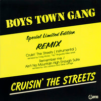 Rectangle Triangle Cruisin' The Streets (Remix) music album cover featuring urban street scene and vibrant city lights.