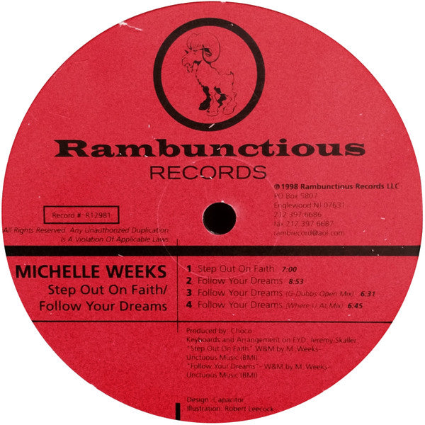 Step Out On Faith / Follow Your Dreams Michelle Weeks