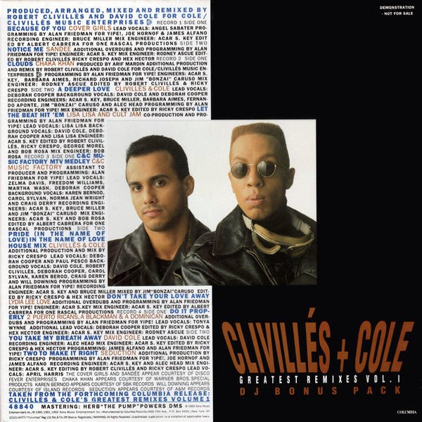 Clivillés & Cole's Greatest Remixes (Volume 1 - DJ Bonus Pack) | Rectangle Triangle  