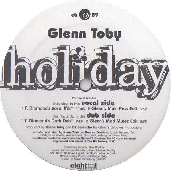 Holiday - The T. Diamond Mixes Glenn "Sweety G" Toby