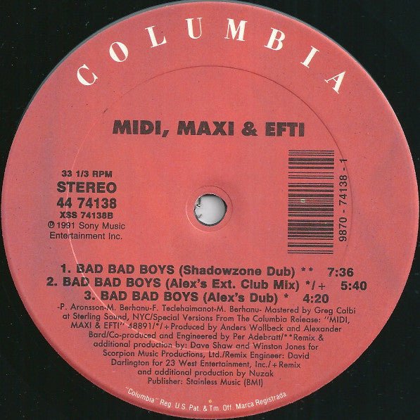 Bad Bad Boys Midi, Maxi & Efti