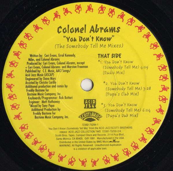 You Don't Know (The Somebody Tell Me Mixes) Colonel Abrams