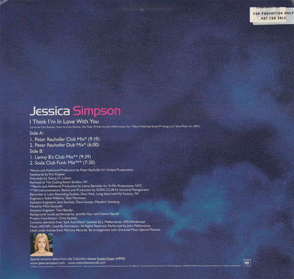 I Think I'm In Love With You Jessica Simpson