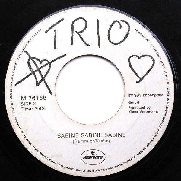 Da Da Da (I Don't Love You You Don't Love Me Aha Aha Aha) Trio