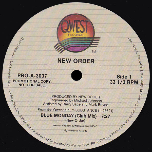 Blue Monday / Touched By The Hand Of God