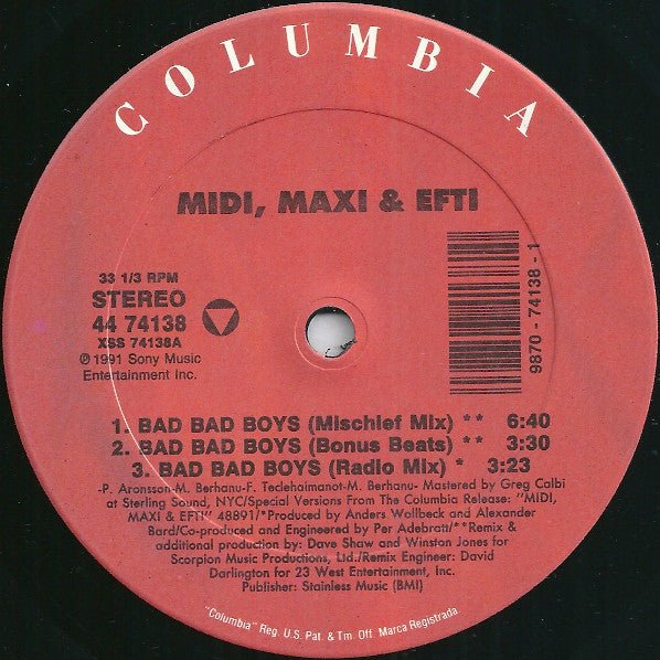 Bad Bad Boys Midi, Maxi & Efti
