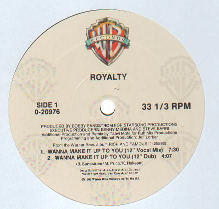 Wanna Make It Up To You / In A Place Called Love Royalty