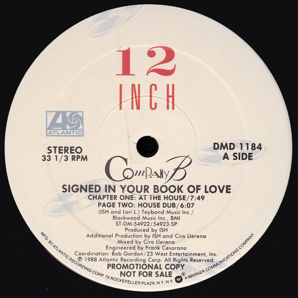 Signed In Your Book Of Love / Sticky Fingers Company B