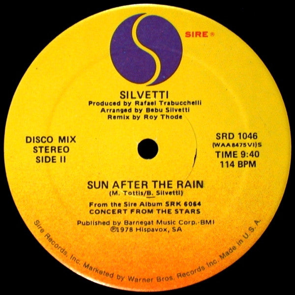 Concert From The Stars / Sun After The Rain Bebu Silvetti